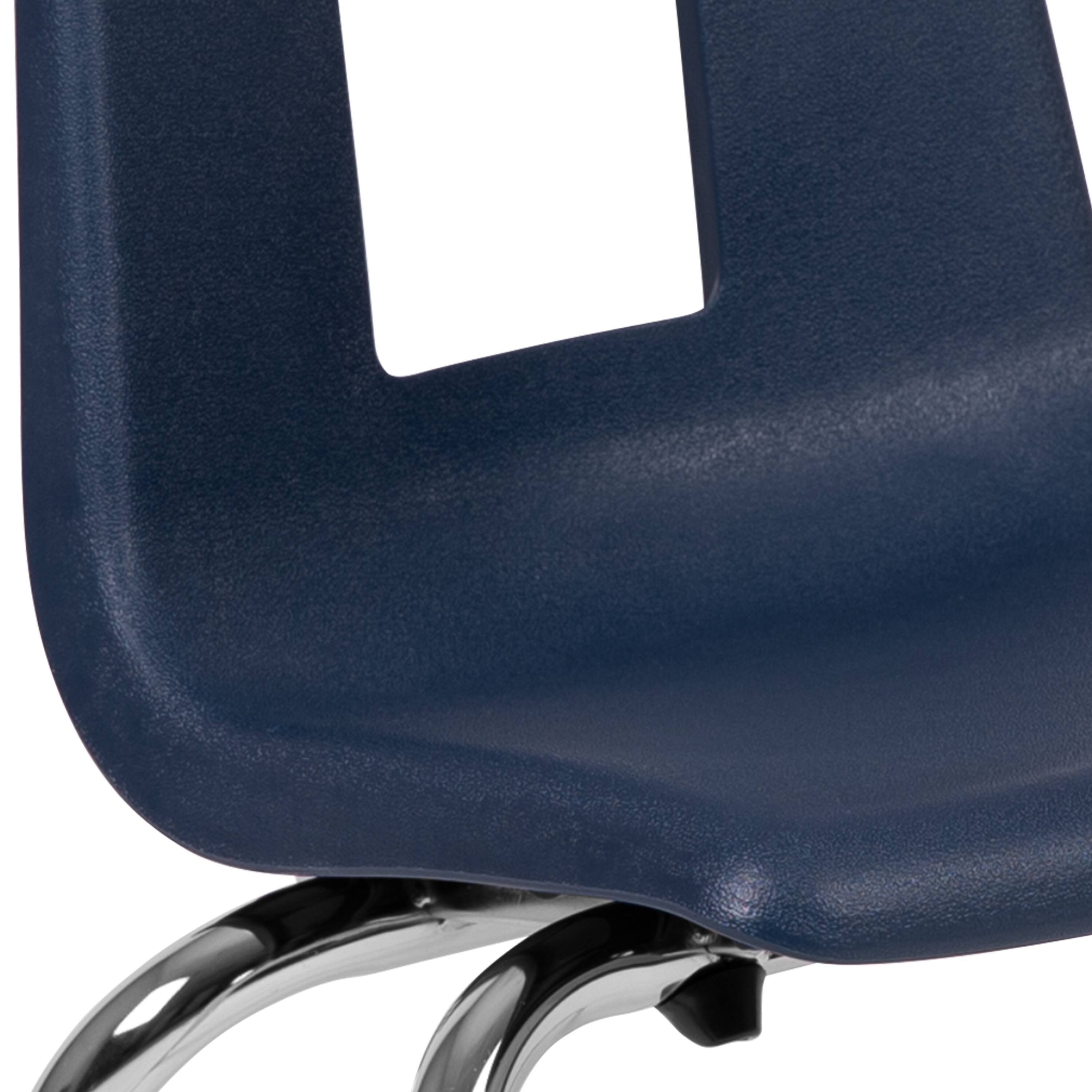 Alt View 9. Emma + Oliver - Student Stack School Chair - 14-inch - Navy.