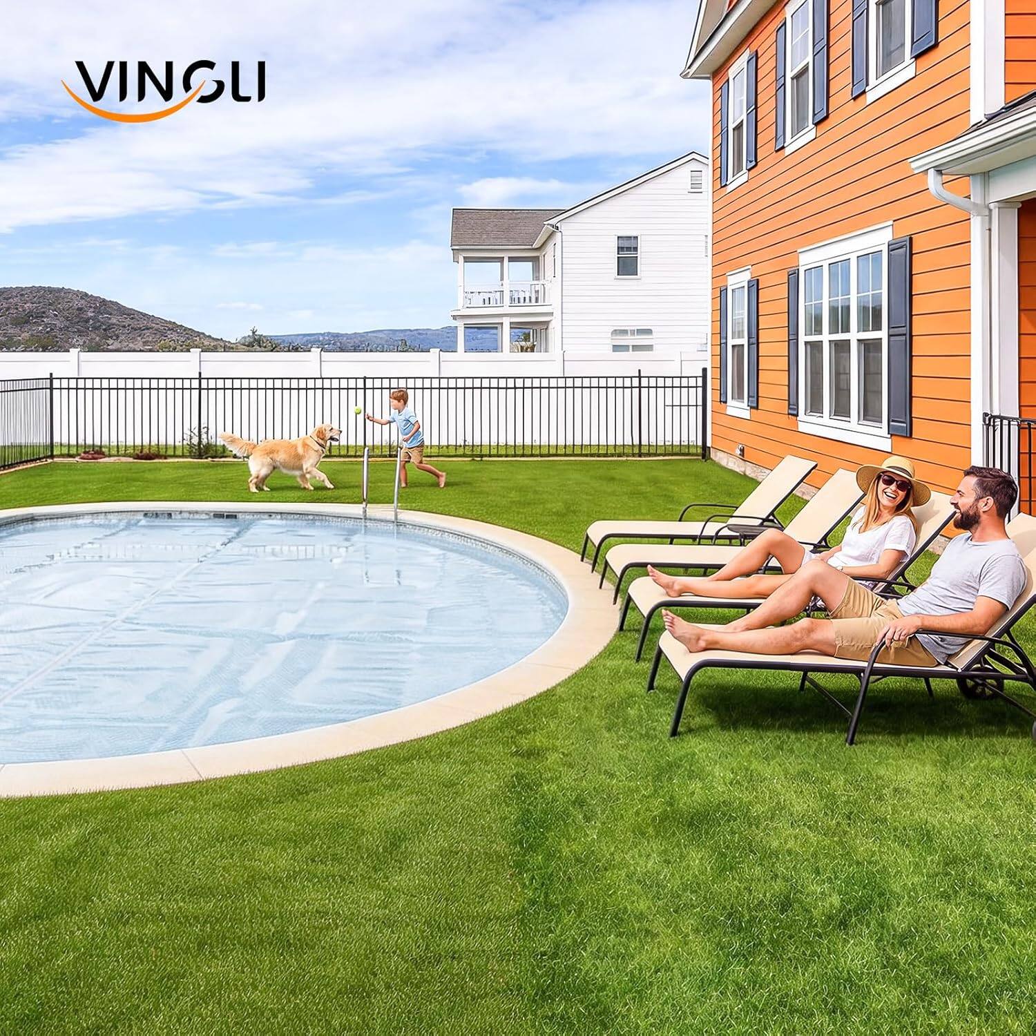 Alt View 7. Winado - 12Mil Solar Pool Cover 15FT Round Solar Blanket-Heavy Duty Solar Pool Cover for Above Ground, Inground Swimming Pool - Transparent.