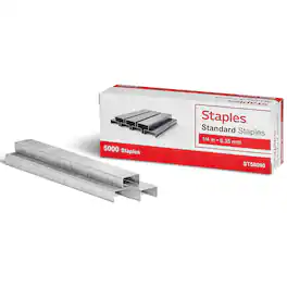 TRU RED Standard Staples, 1/4‑Inch Leg Length, 5000‑Count – Everyday Office Staples - Silver