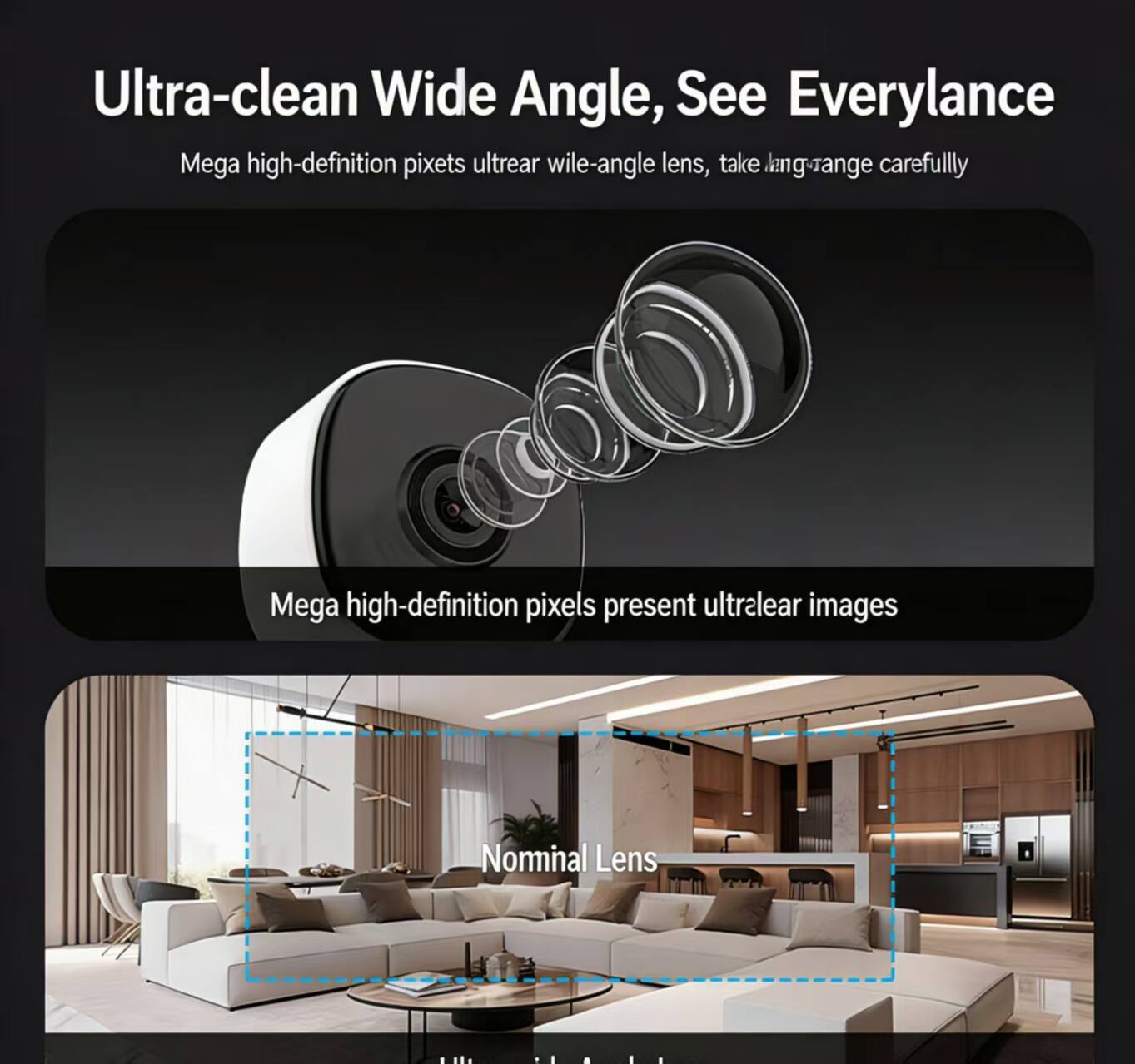 Ultra-clean Wide Angle, See Everylance

Mega high-definition pixels ultrawide-angle lens, take long-range carefully

Mega high-definition pixels present ultraclear images

Nominal Lens