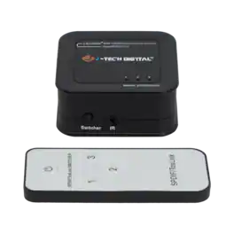 J-Tech Digital - 3x1 SPDIF Optical Switch with Remote and Dolby Digital Support - Black