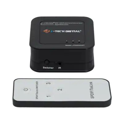 J Tech Digital 3x1 SPDIF Optical Switch with Remote and Dolby J Tech Digital 3x1 SPDIF Optical Switch with Remote and Dolby