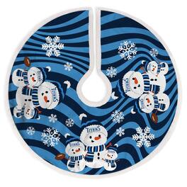 Pegasus - Tennessee Titans Snowman Sherpa Christmas Tree Skirt - Multicolor