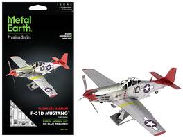 Metal Earth - North American P-51D Mustang Fighter Aircraft Tuskegee Airmen "Duchess Arlene" 100th Fighter Squadron USAF Steel Kit - Multicolor