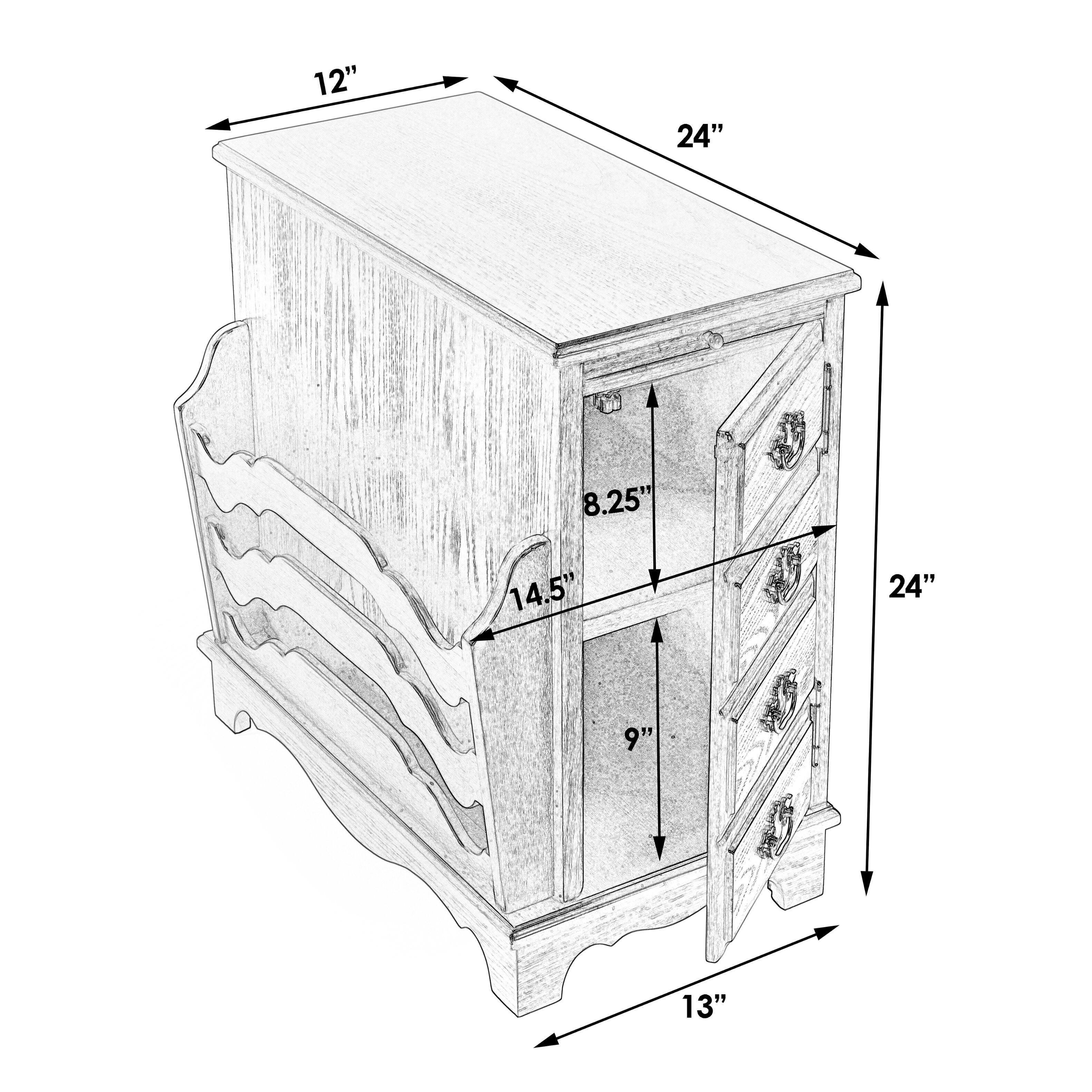 Butler Specialty Gregory 14.5 in. W Rectangular Wood Storage Side Table ...
