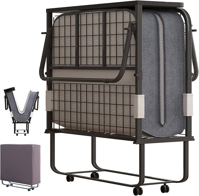 Circus Cirle - Folding Bed with Mattress - Gray