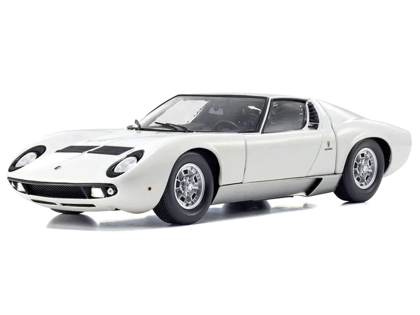 Lamborghini Miura P 400 White 1/18 Diecast Model Car by Kyosho