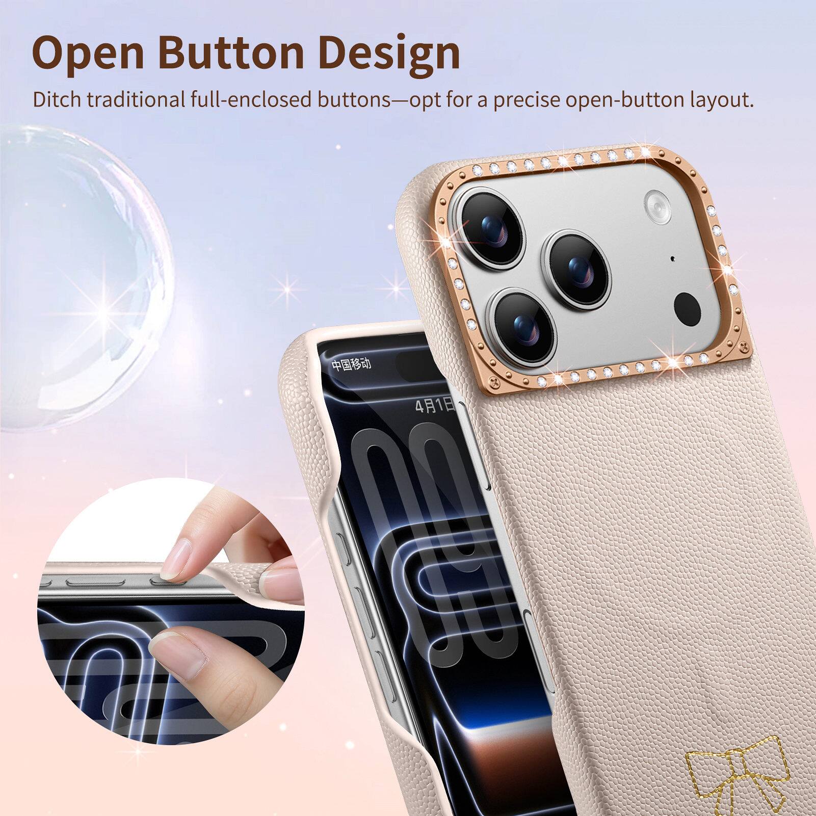 Open Button Design  
Ditch traditional full-enclosed buttons—opt for a precise open-button layout.