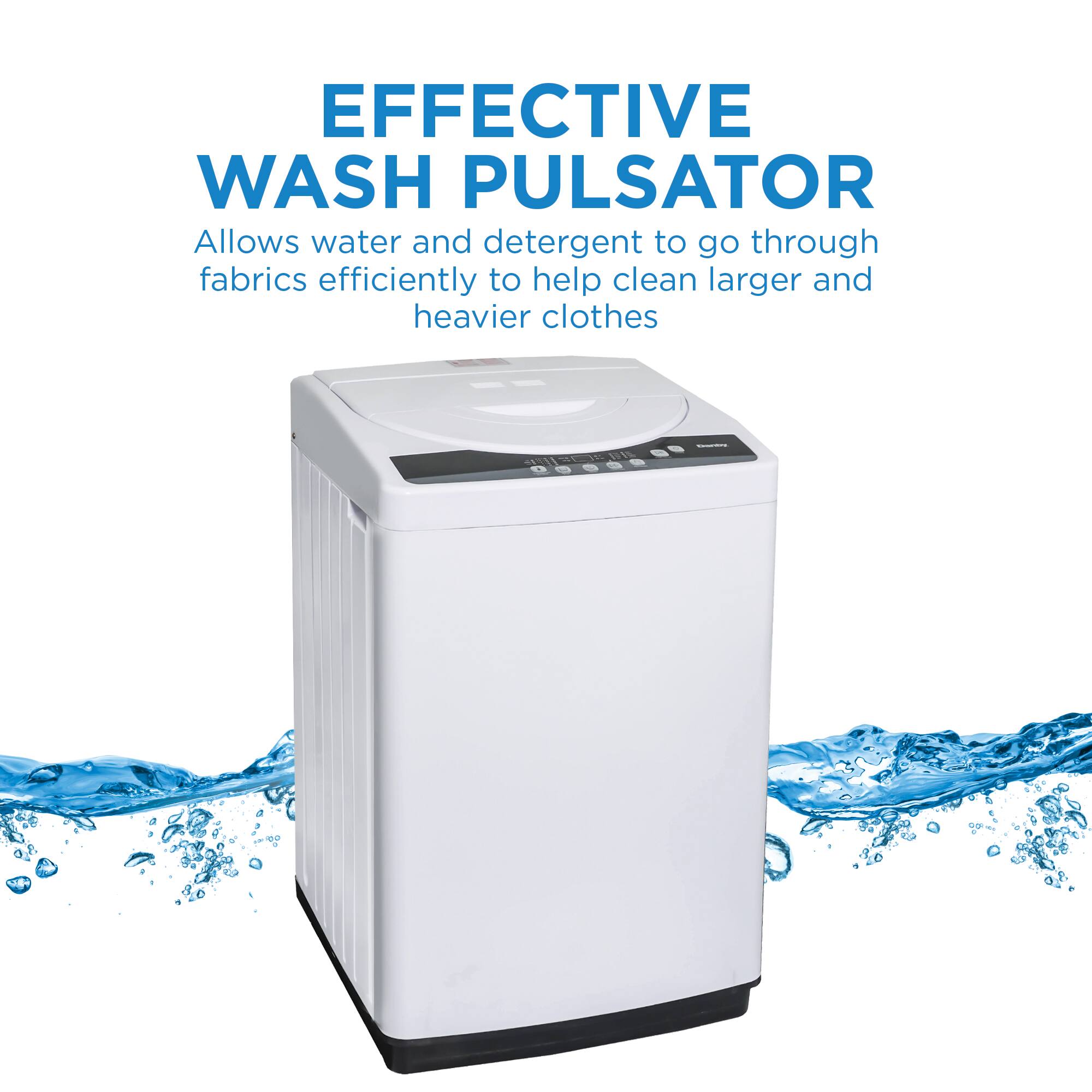 EFFECTIVE WASH PULSATOR

Allows water and detergent to go through fabrics efficiently to help clean larger and heavier clothes