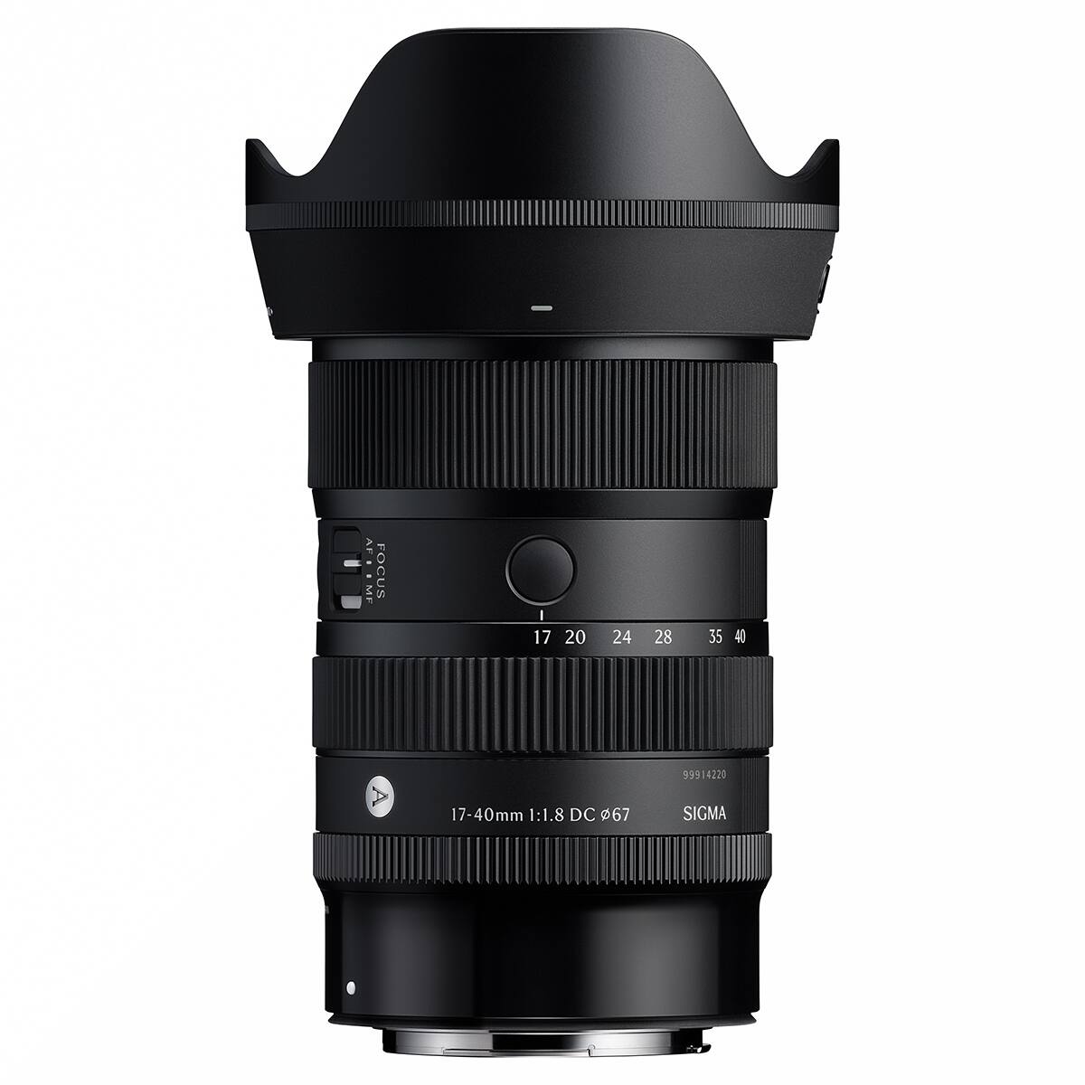 AF. MF  
FOCUS  
17 20 24 28 35 40  
95914220  
17-40mm 1:1.8 DC 67  
SIGMA