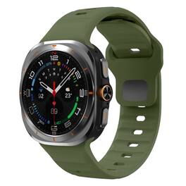 StrapsCo - Active Band Silicone Rubber Watch Band For Samsung Galaxy Watch Ultra - Army Green