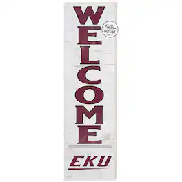 Jardine - Eastern Kentucky Colonels 10'' x 35'' Indoor/Outdoor Welcome Sign - White