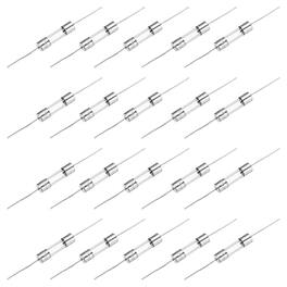 Unique Bargains - 20pcs Glass Tube Fuses, Axial-with Lead Wire 5x20mm 1A 250V for Replacing or Repairing Many Home Electronics (F1A)
