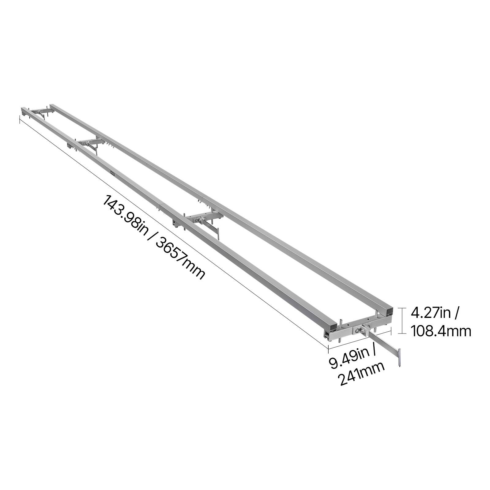 143.98in / 3657mm  
4.27in / 108.4mm  
9.49in / 241mm