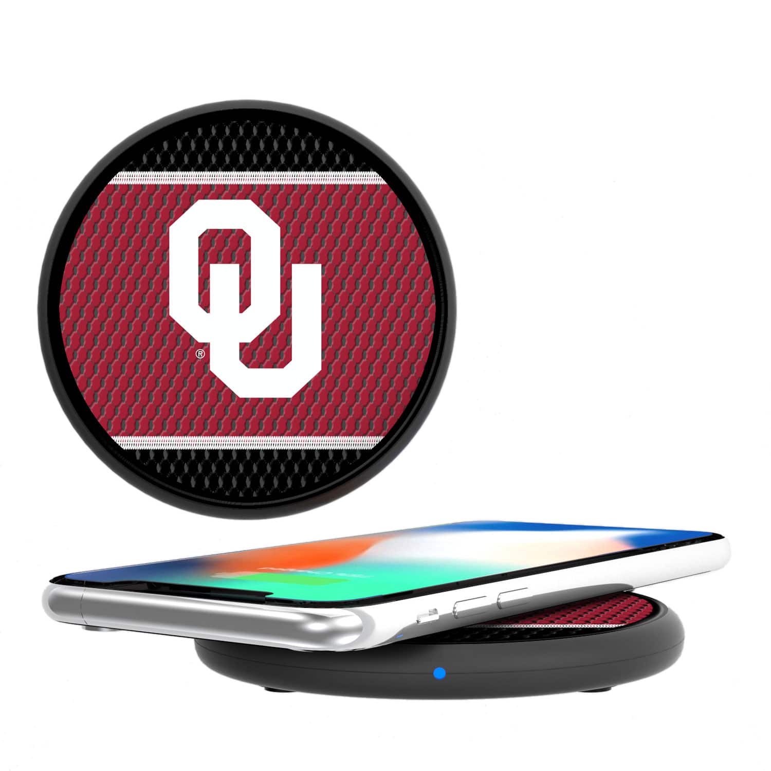 Keyscaper - Oklahoma Sooners Wireless Charging Pad - Multicolor