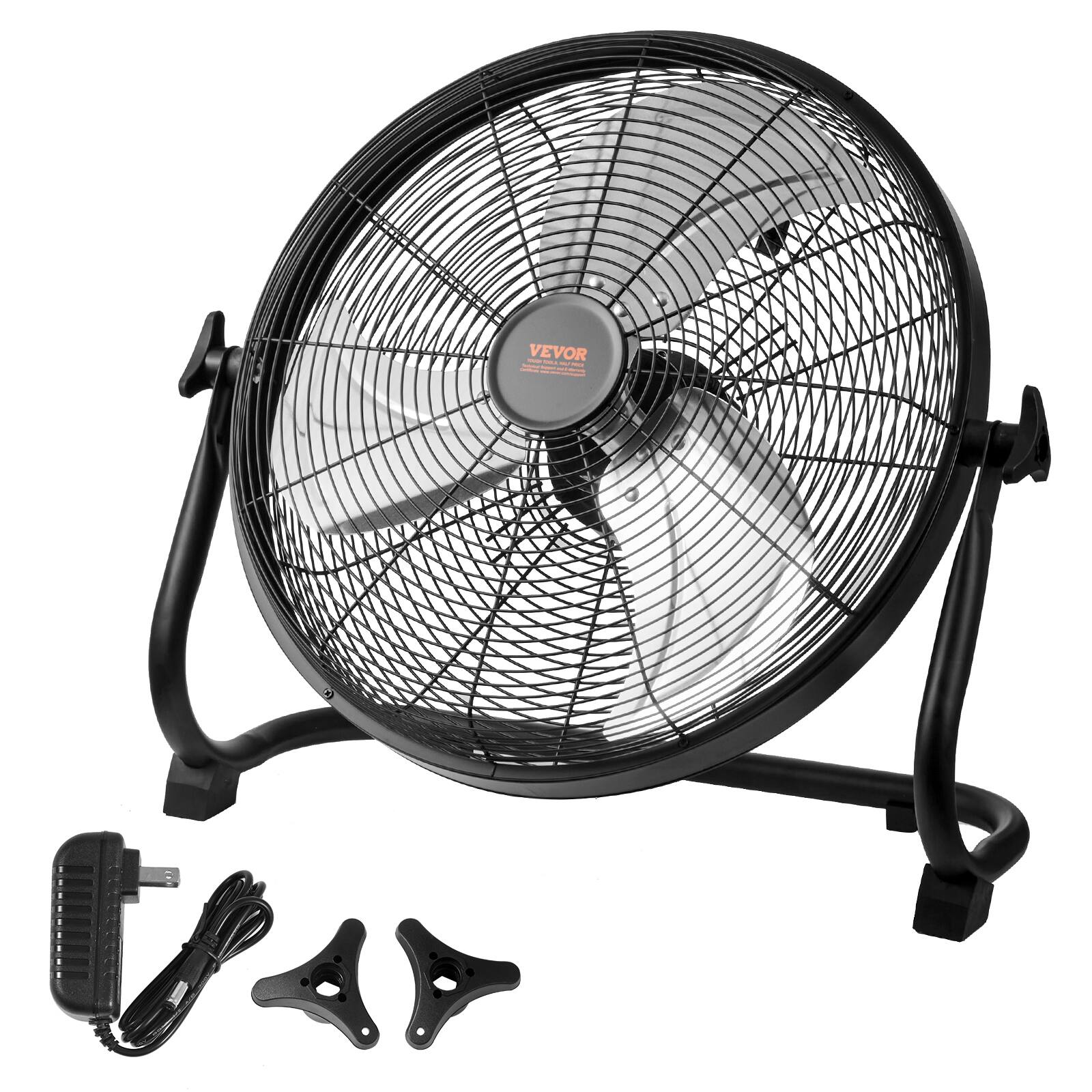 Alt View 5. VEVOR - Cordless Fan 16 in, Portable Quiet Personal Fan, 360 Degree Manual Pivoting Head, Stepless Speed Regulation Fan - Black.