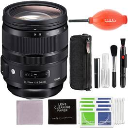Sigma - 24-70mm F/2.8 DG OS HSM Art Lens for Canon EF (576954) w/ Advanced Accessory and Travel Bundle | 24-70mm EF Lens - Black