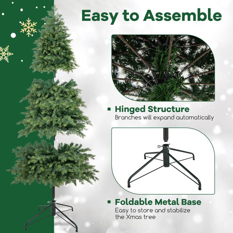 Easy to Assemble

- Hinged Structure
  - Branches will expand automatically

- Foldable Metal Base
  - Easy to store and stabilize the Xmas tree