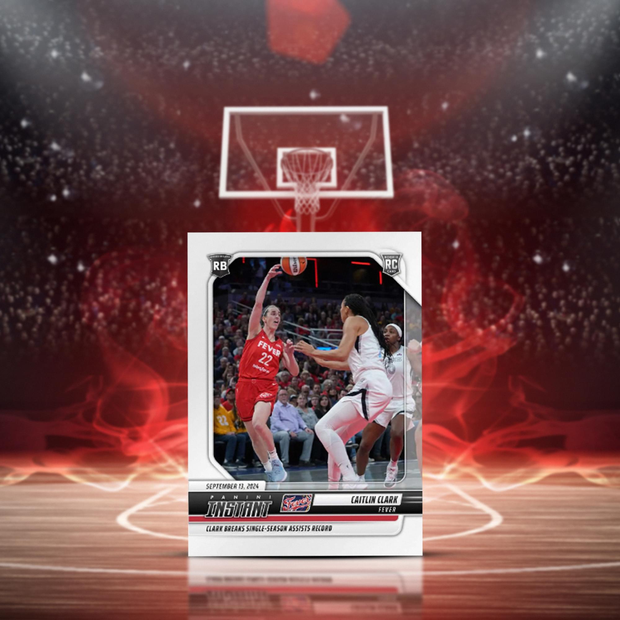 RB 1 RC FEVER 22 SERIES A SEPTEMBER 1 2024 PANINI P A - A N IONSTANT CLARK BREAKS SINGLE-SEASON ASSISTS RECORD CAITLIN CLARK FEVER