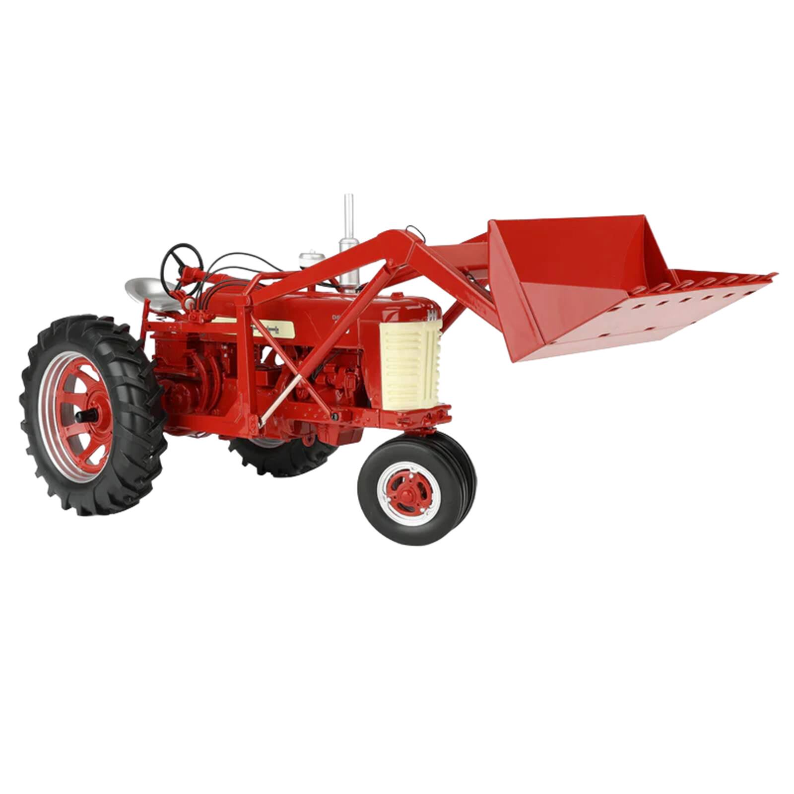 Alt View 1. SpecCast Collectibles - Farmall 450 Narrow Front Diesel Tractor with Loader Red "Classic Series" 1/16 Diecast Model by SpecCast.