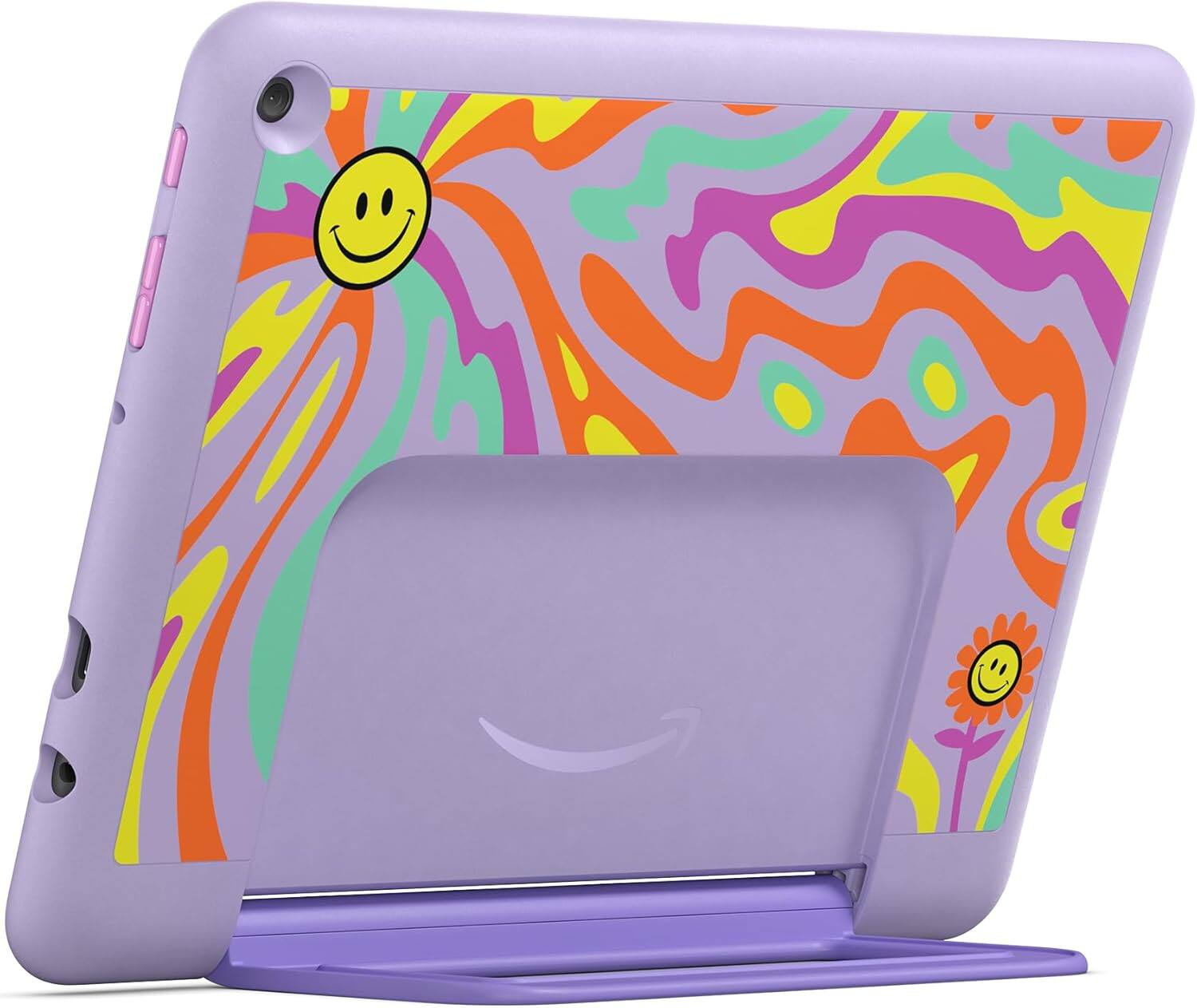 Left. Amazon - Fire HD 10 Kids Pro - 10.1" Tablet (2023 Release) - 32GB with Wi-Fi - Happy Day.