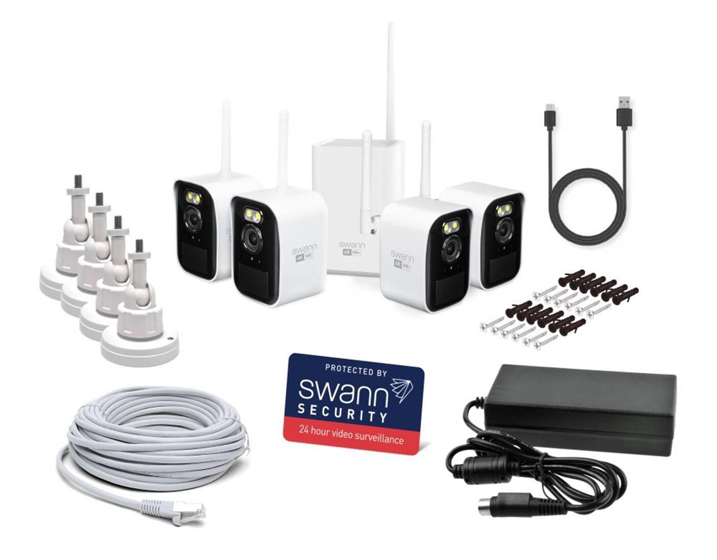 Wn wann w  o swann K M PROTECTED BY swann SECURITY 24 hour video surveillance WN HH