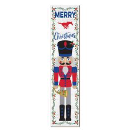 Jardine - SMU Mustangs 11" x 46" Nutcracker Holiday Leaner Sign - White