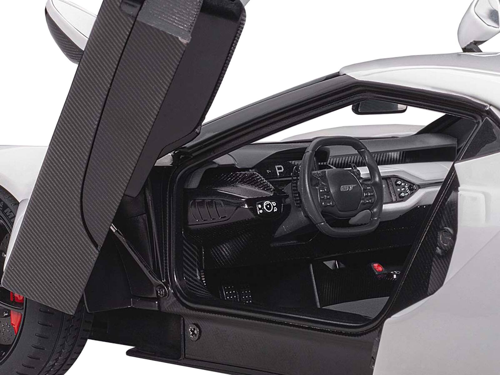 Left. Autoart - 2017 Ford GT Frozen White 1/18 Model Car by Autoart - White.