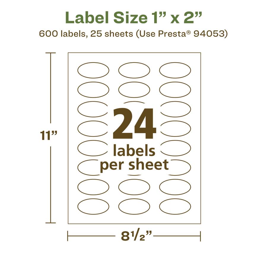 Substrate Design/layout Avery EcoFriendly Oval Labels, 1