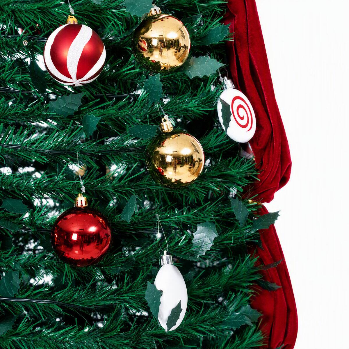 Alt View 4. Wisairt - 6FT Pop-Up Christmas Tree, 200 Warm White LEDs 8 Modes with Ornaments Set - Green.