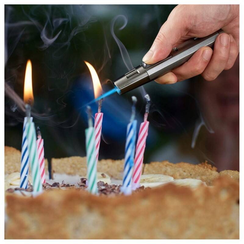 Alt View 4. Prestige - The Partizan Torch Lighter (Silver) - Silver Finish.