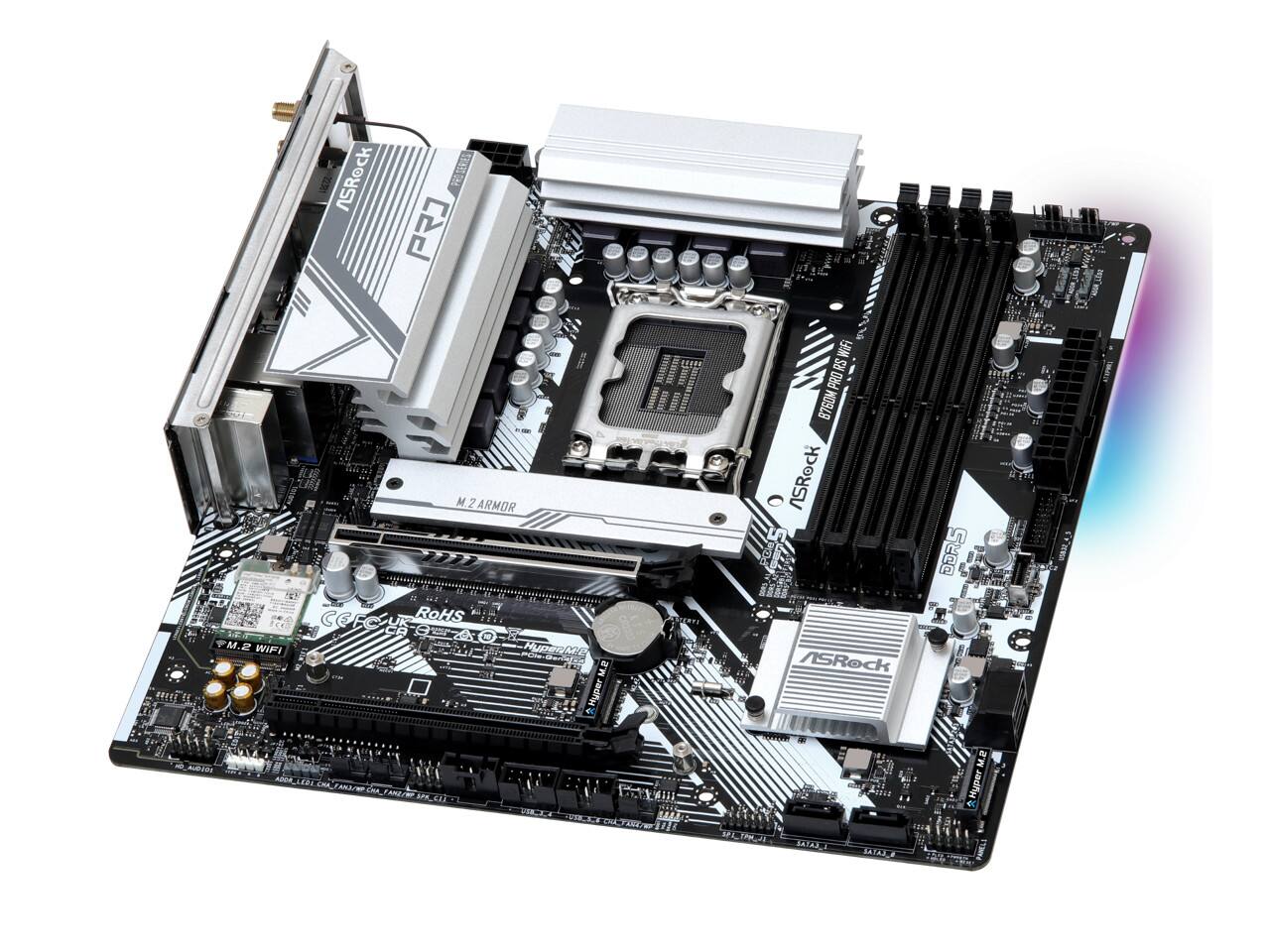 ASRock B760M PRO RS WiFi LGA 1700 Intel B760 Micro ATX Motherboard