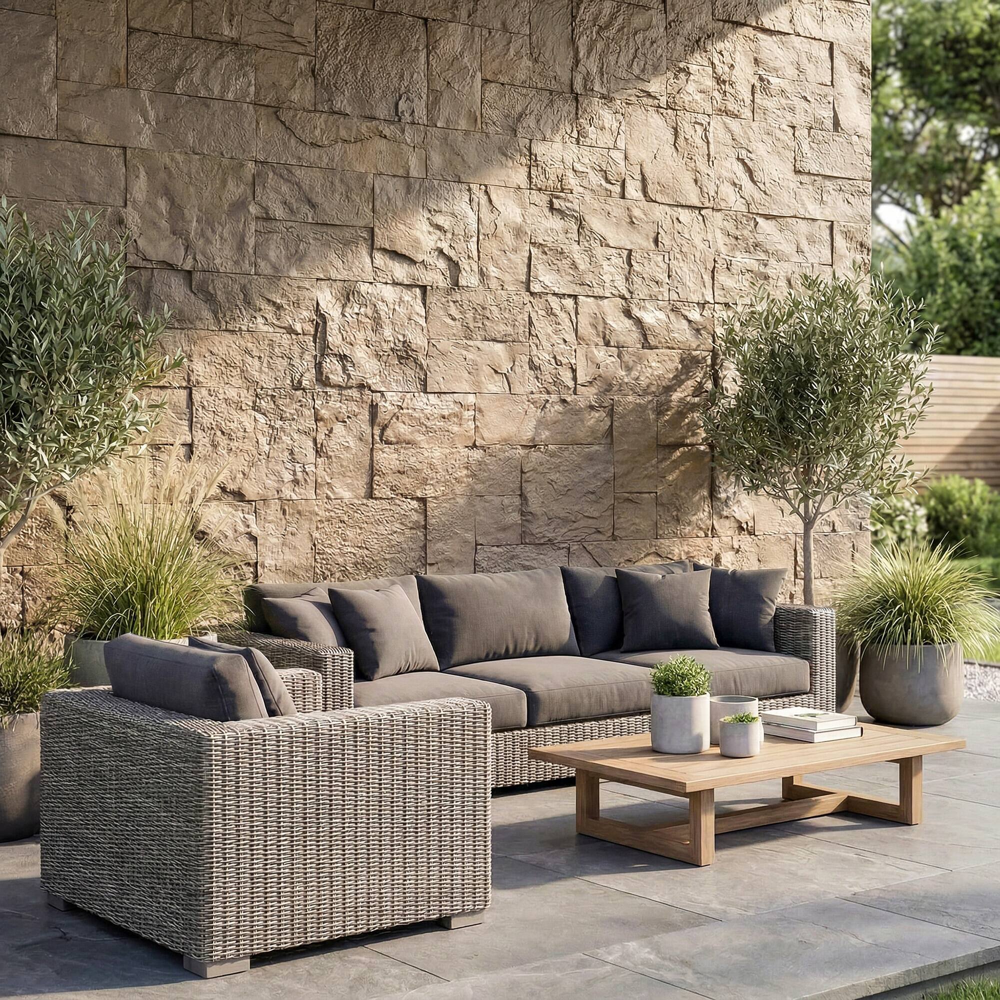 Alt View 8. Homcom - 3D Faux Stone Wall Panels - Beige.