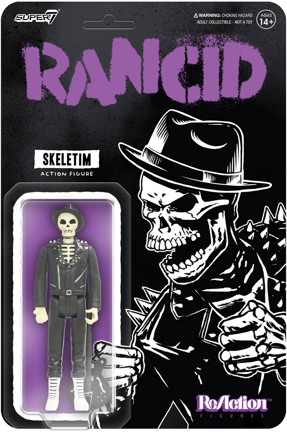 Rancid - Super7 - Rancid - ReAction Figures Wv5 - Skeletim (Time Bomb) - COLLECTABLES - Multicolor