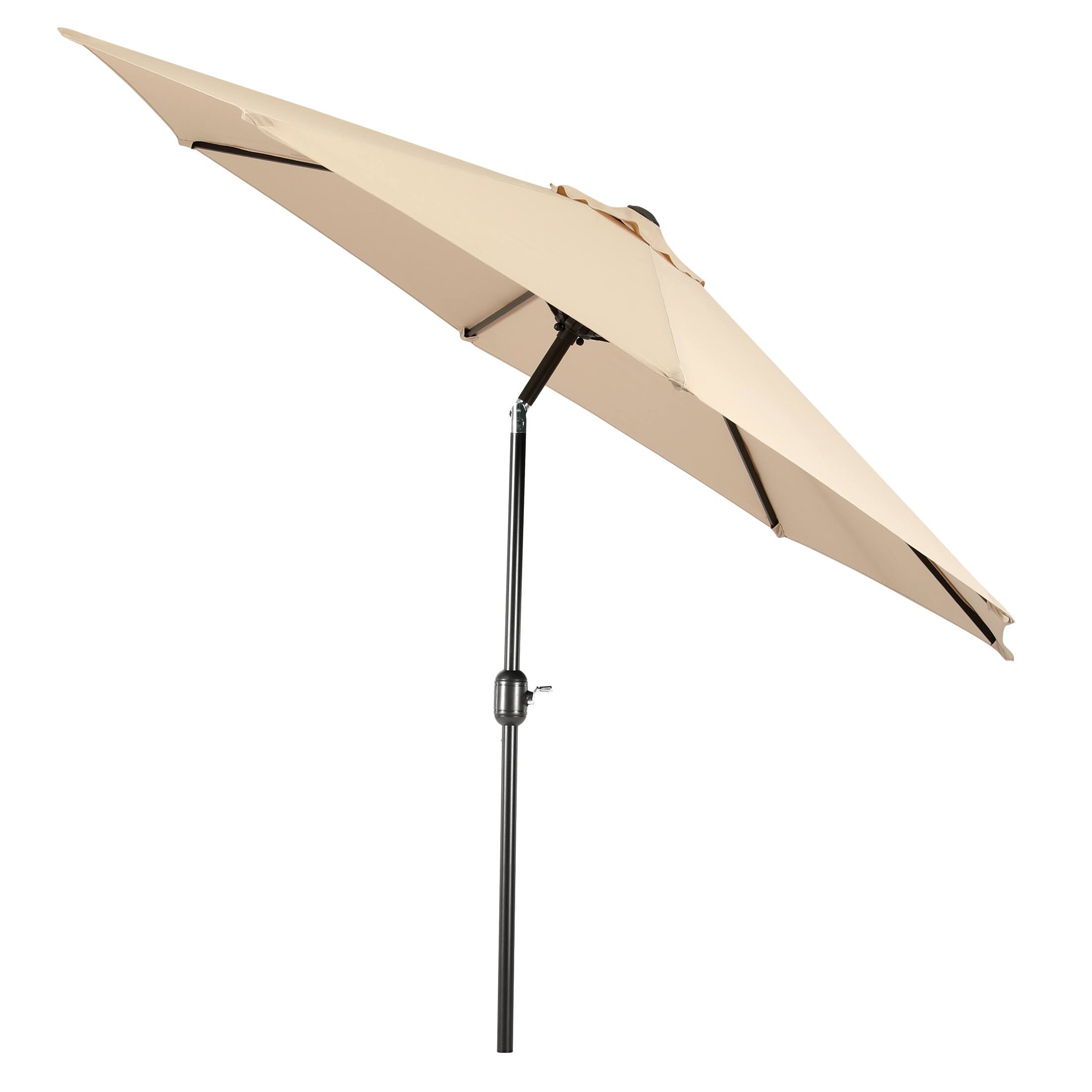 Left. WestinTrends - WestinTrends Paolo 9 ft. Patio Table Umbrella with tilt and crank features - Beige.