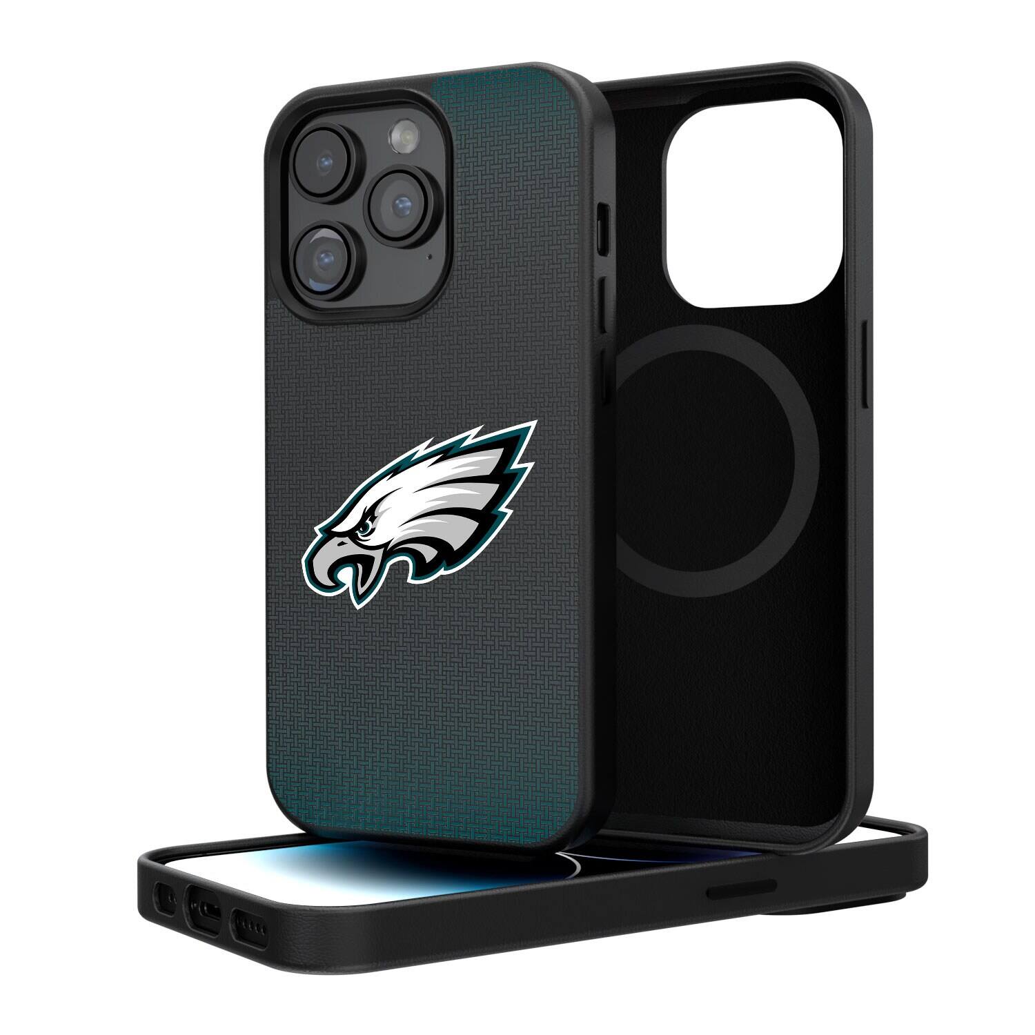 Keyscaper - NFL - Philadelphia Eagles Linen Logo iPhone Magnetic Bump Case - 15 Pro - Black price history on PriceWatchPro