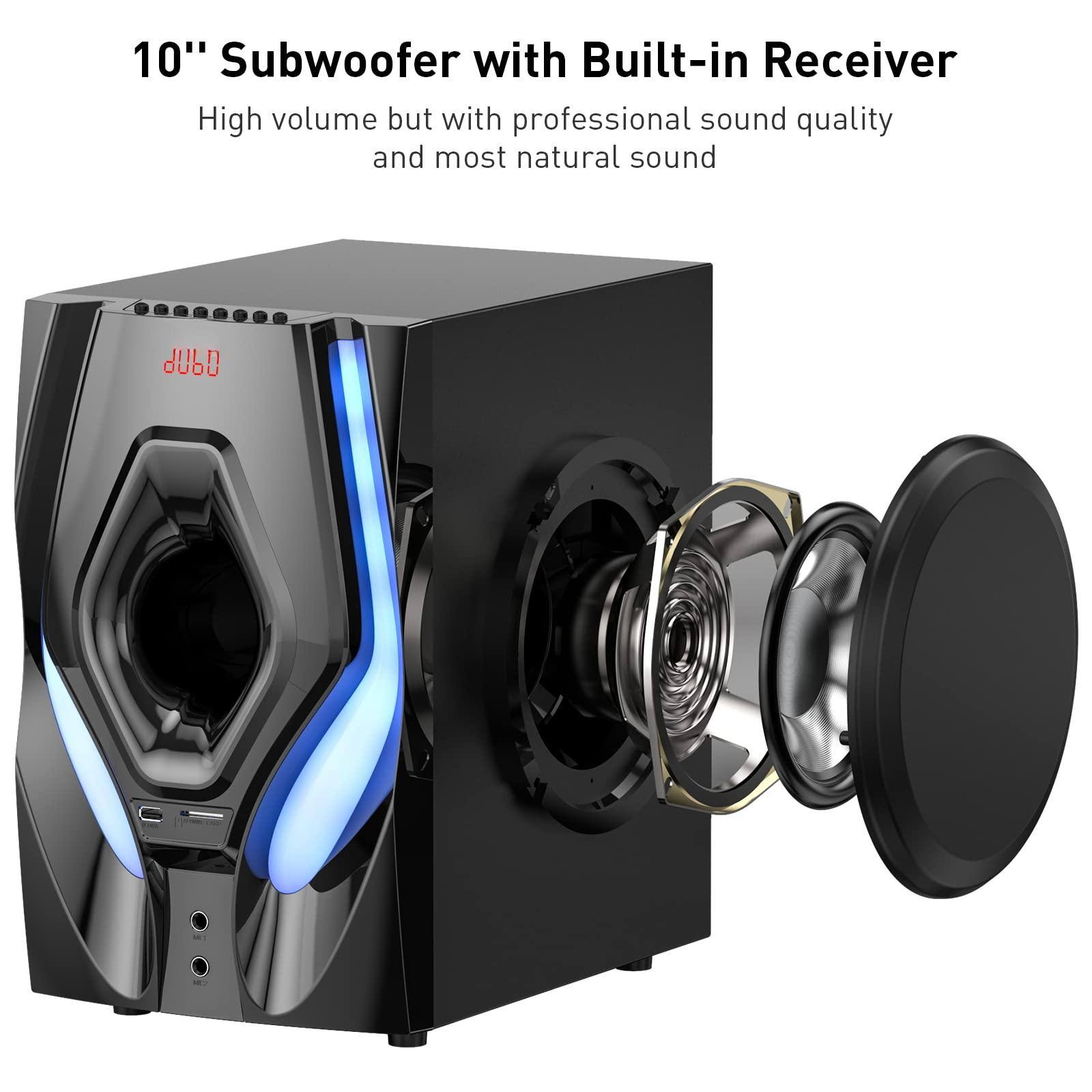 10" Subwoofer with Built-in Receiver

High volume but with professional sound quality and most natural sound