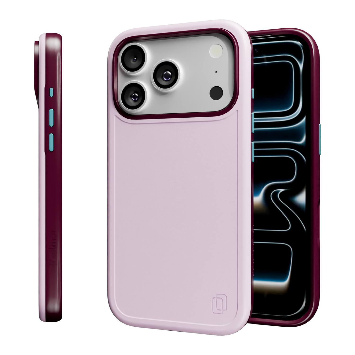 Left. Cellhelmet - Fortitude Series MagSafe Compatible Case for iPhone 17 Pro - Rose Quartz.
