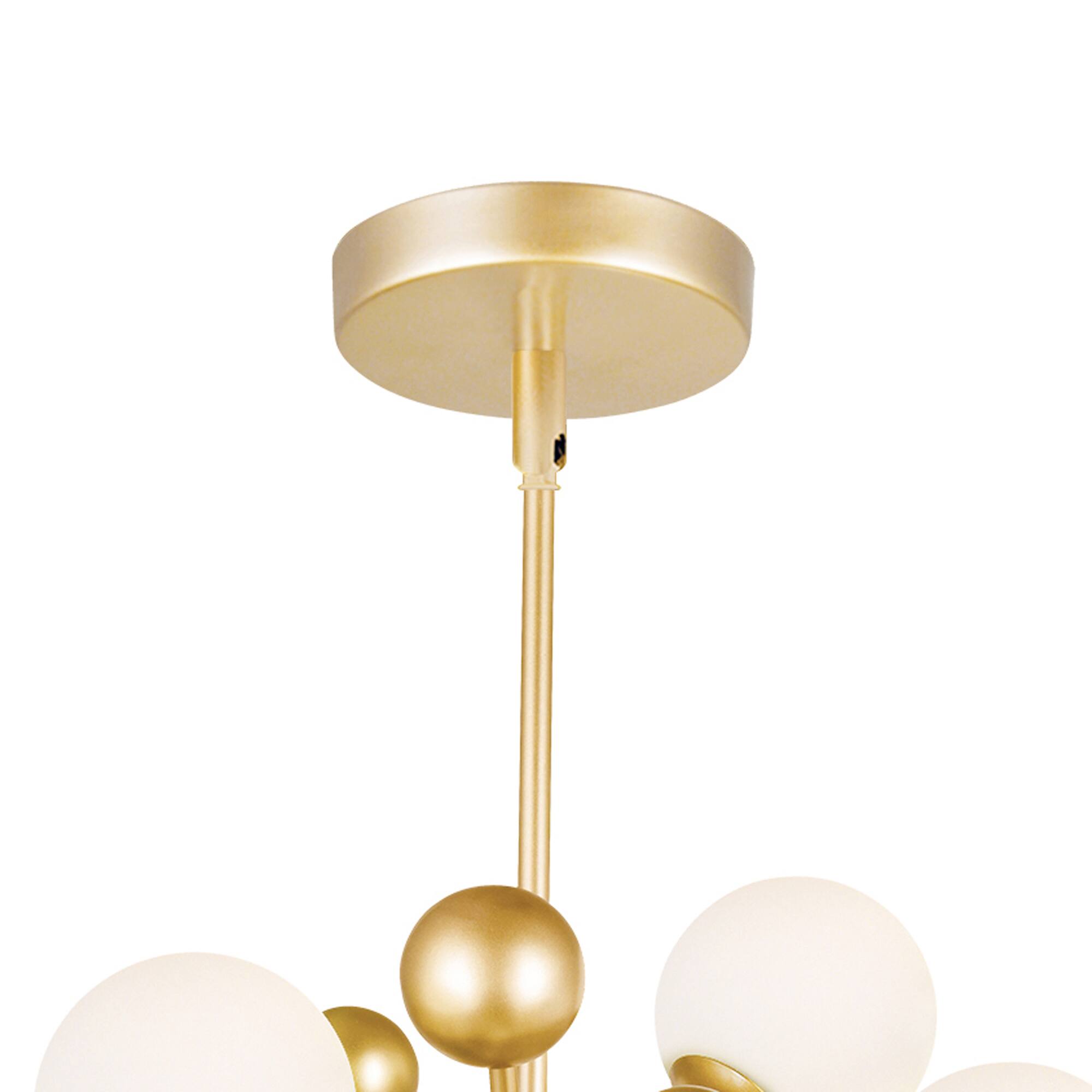 Alt View 1. CWI Lighting - Element 8 Light Chandelier With Sun Gold Finish - Sun Gold.