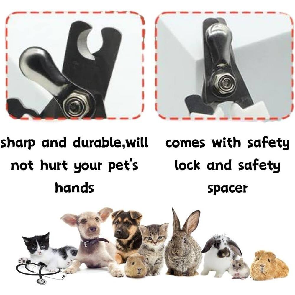 sharp and durable, will not hurt your pet's hands

comes with safety lock and safety spacer