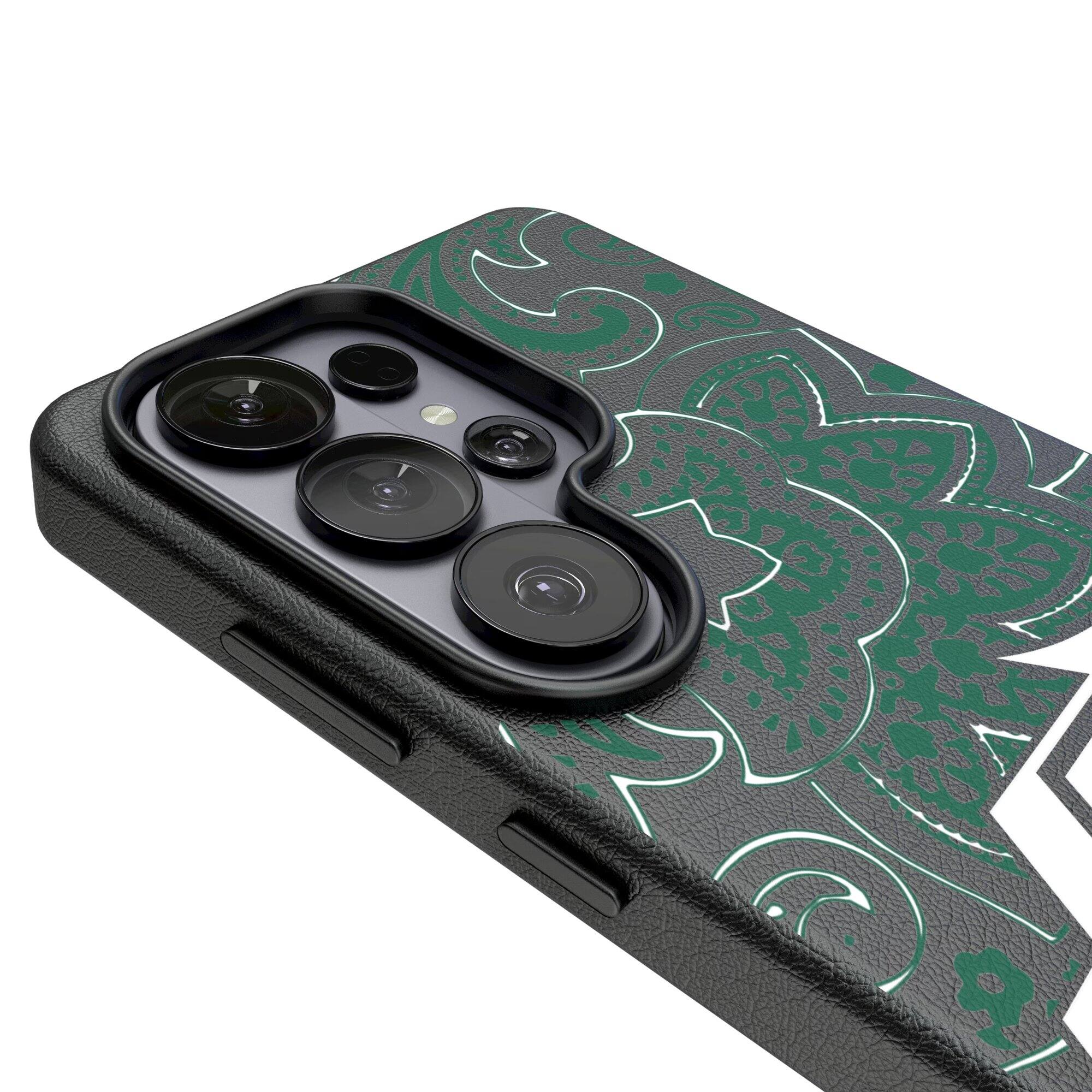 Alt View 2. Keyscaper - Paisley Galaxy Magnetic Bump Case - S25 Ultra - Black.