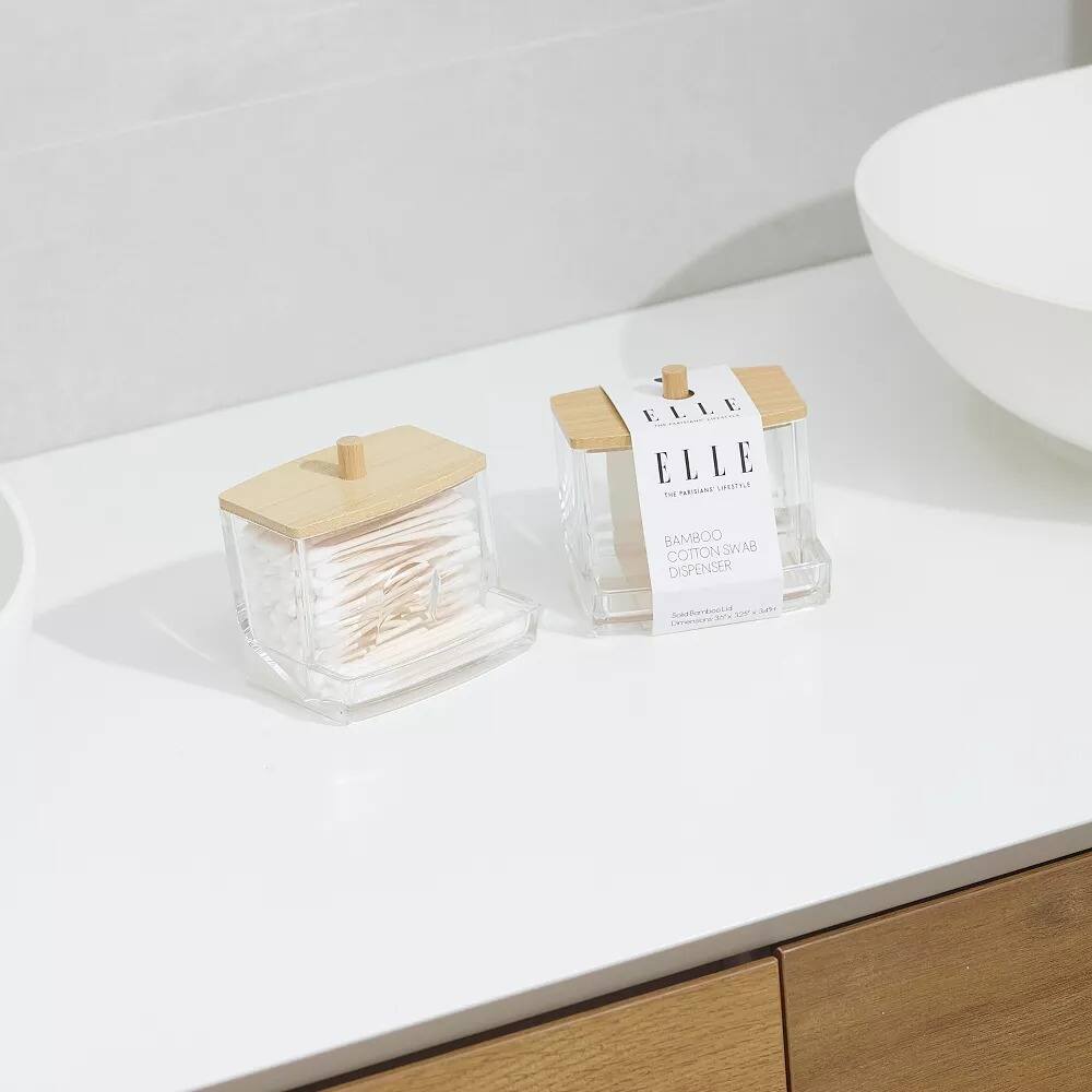 ELLE F. ELLE C. N. E. 1 THE BAMBOO SWAB COTTON DISPENSER MATERIAL