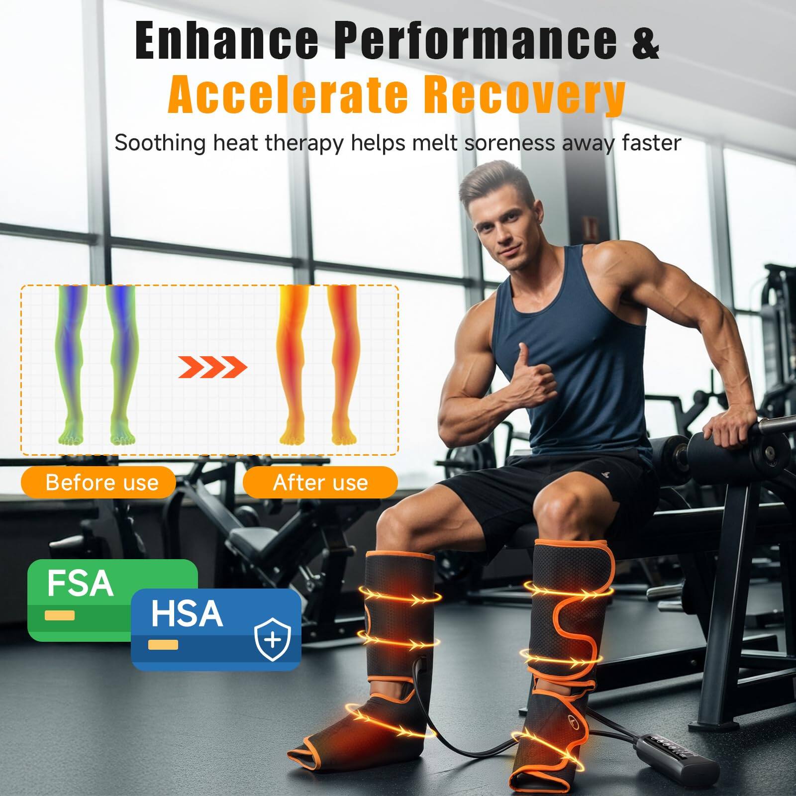 Enhance Performance & Accelerate Recovery

Soothing heat therapy helps melt soreness away faster

Before use After use

FSA HSA +
