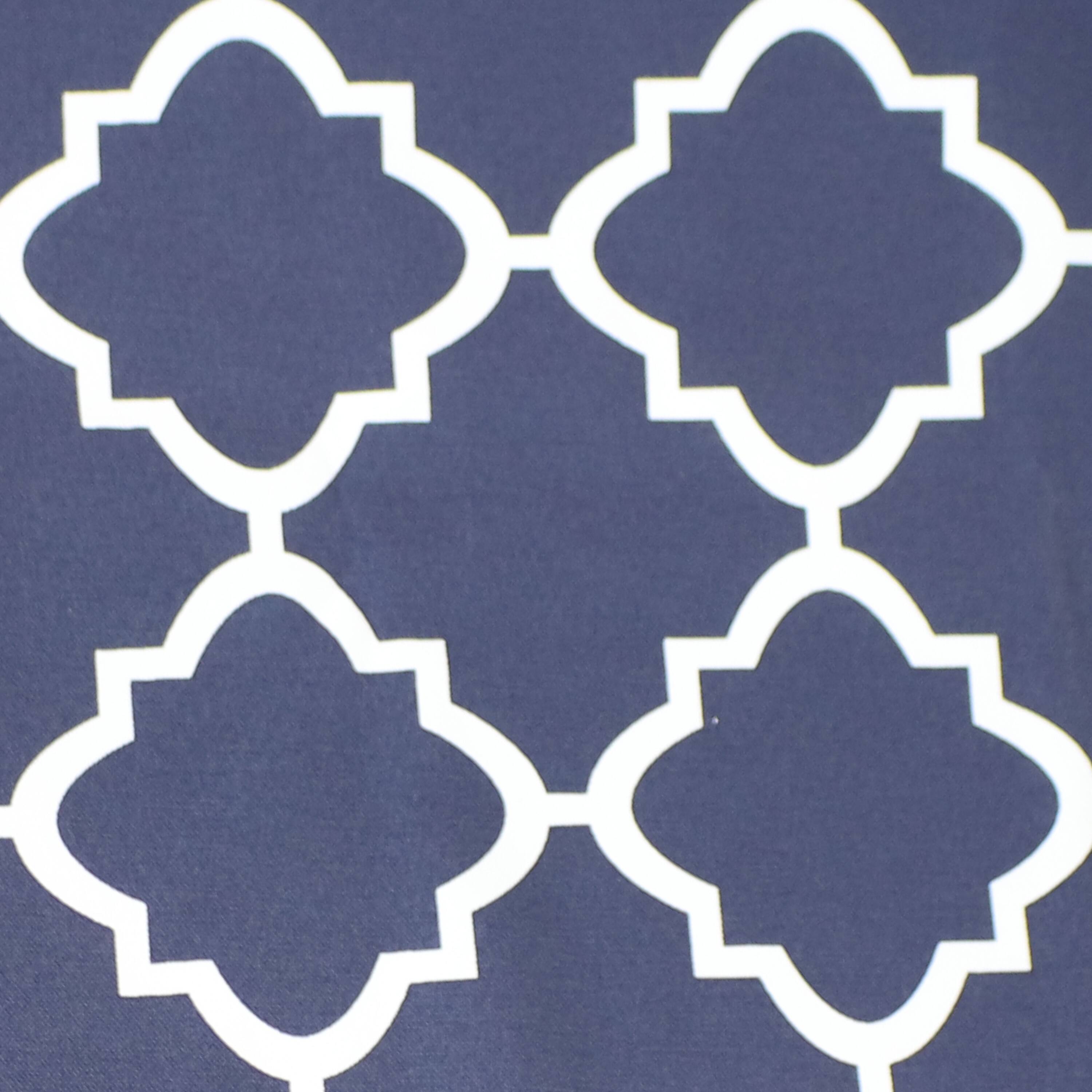 Alt View 7. Sunnydaze - Outdoor Curtain Panel - 52 in x 108 in - Set of 2 - Blue Quatrefoil.