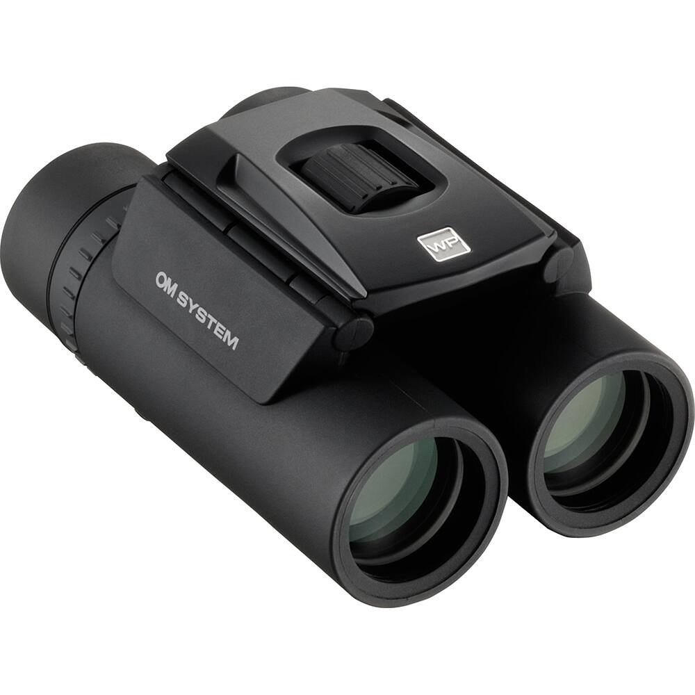 Left. OM System - 10x25 WP II Waterproof Roof Prism Binoculars V656020BU000 - Black.