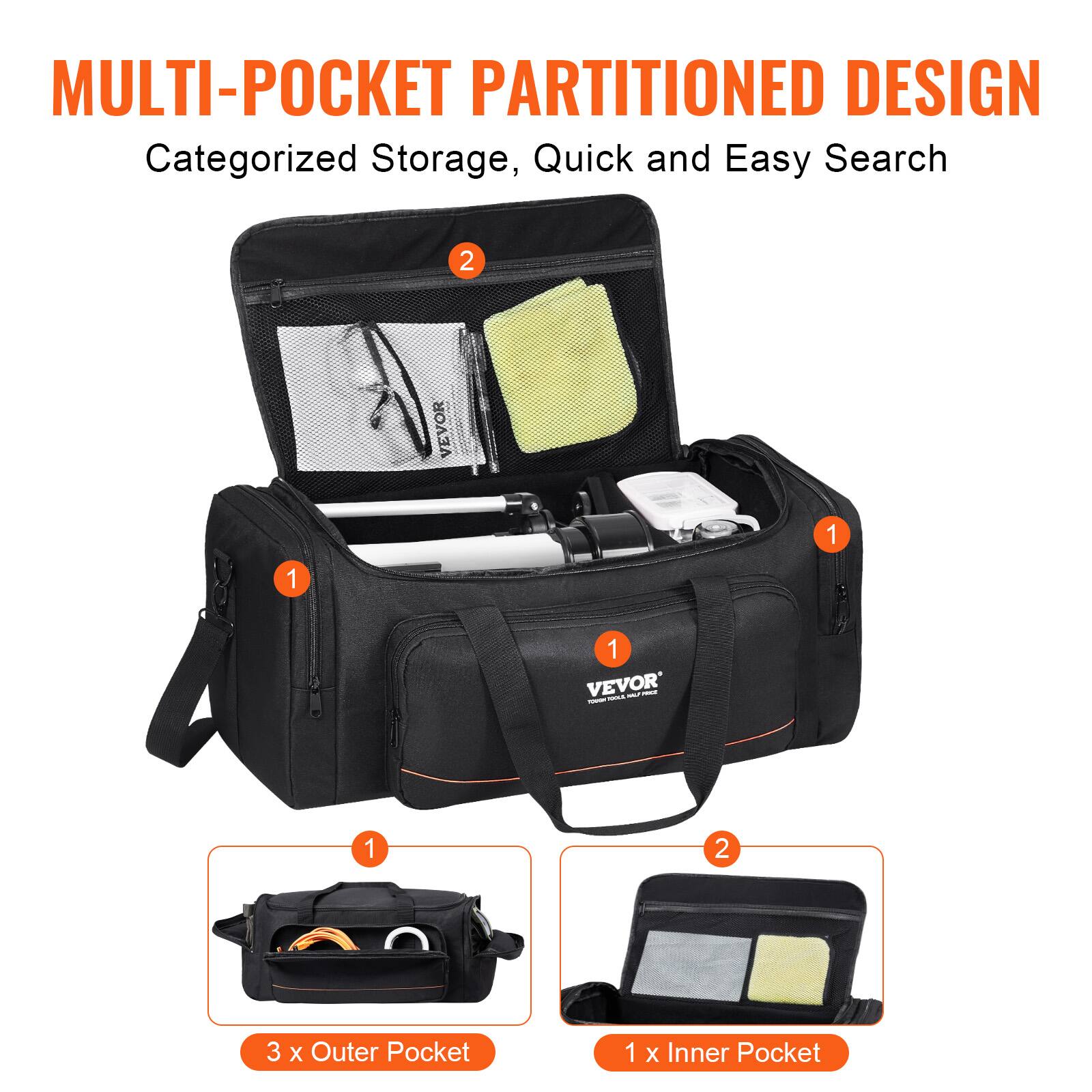 MULTI-POCKET PARTITIONED DESIGN  
Categorized Storage, Quick and Easy Search  

3 x Outer Pocket  
1 x Inner Pocket