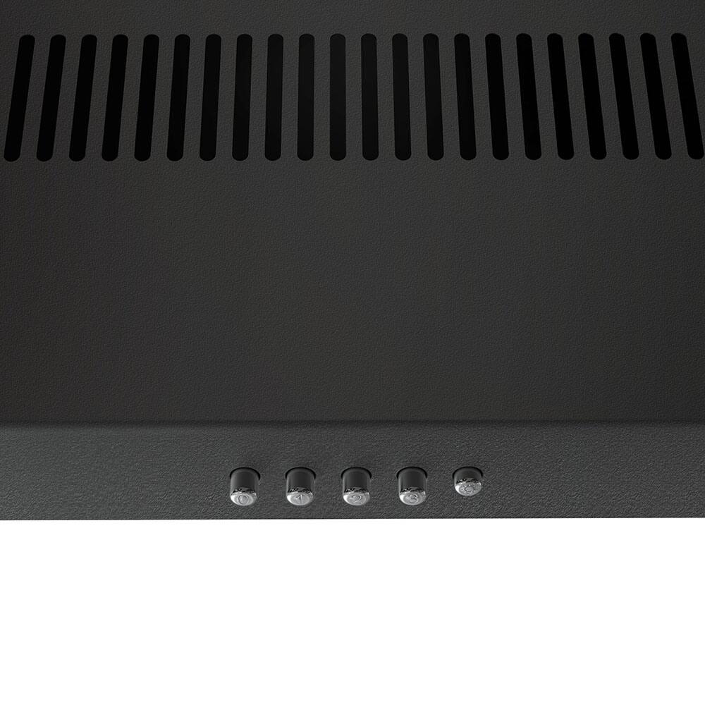 Alt View 8. Streamline - 30 in. Castellaro Ductless Undermount 80 CFM Range Hood, Mesh Filters, Push Button Control, LED Light - Grit Black.