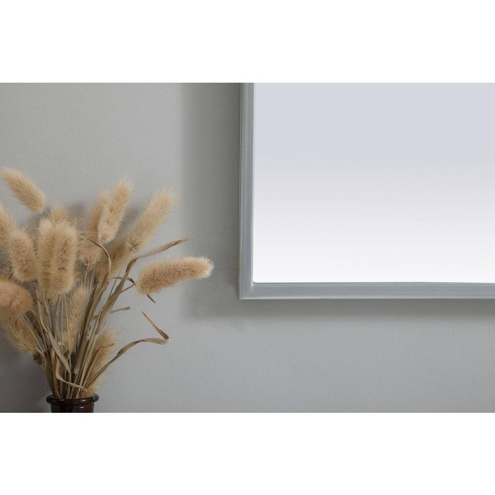 Alt View 4. Elegant Decor - Metal Frame Arch Mirror 24x30 Inch in Silver - Silver.