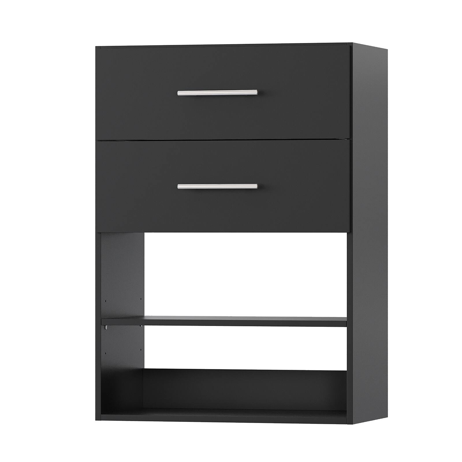 Alt View 7. Roomtec - Roomtec 19.5 in Black 2 Drawer Short Tower Closet Unit-Customizable Wall Mounted Modular Closet System Bedroom Closet - Black.