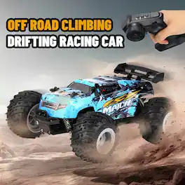 Loheer - Blue Remote Control Toy Car RC Vehicle for Kids and Beginners